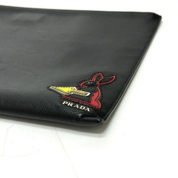 PRADA logo rabbit Bag Clutch bag - Picture 5 of 13